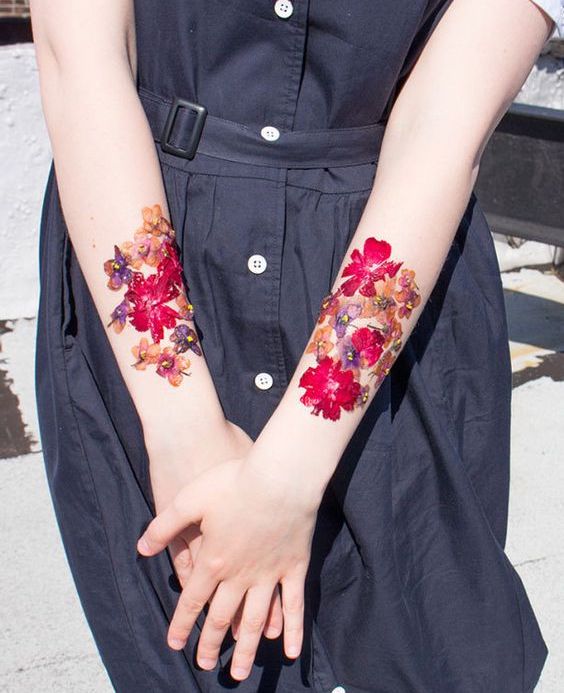 押し花タトゥーが超かわいい おすすめの通販サイト 作り方まで徹底解説 みんなのタトゥー